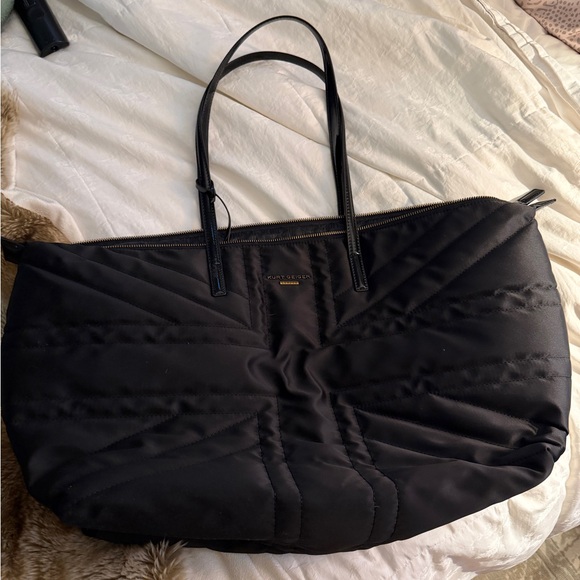 KURT GEIGER Recycled Union Jack Shopper Tote Bag in Black - Picture 2 of 6